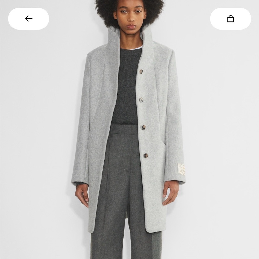Aritzia Wilfred Cocoon Coat Grey